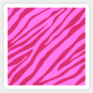 Red pink zebra Sticker